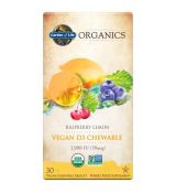 Vitamín Organics Vegan D3 2000 IU - Raspberry-Lemon - 30ct chewables tablets